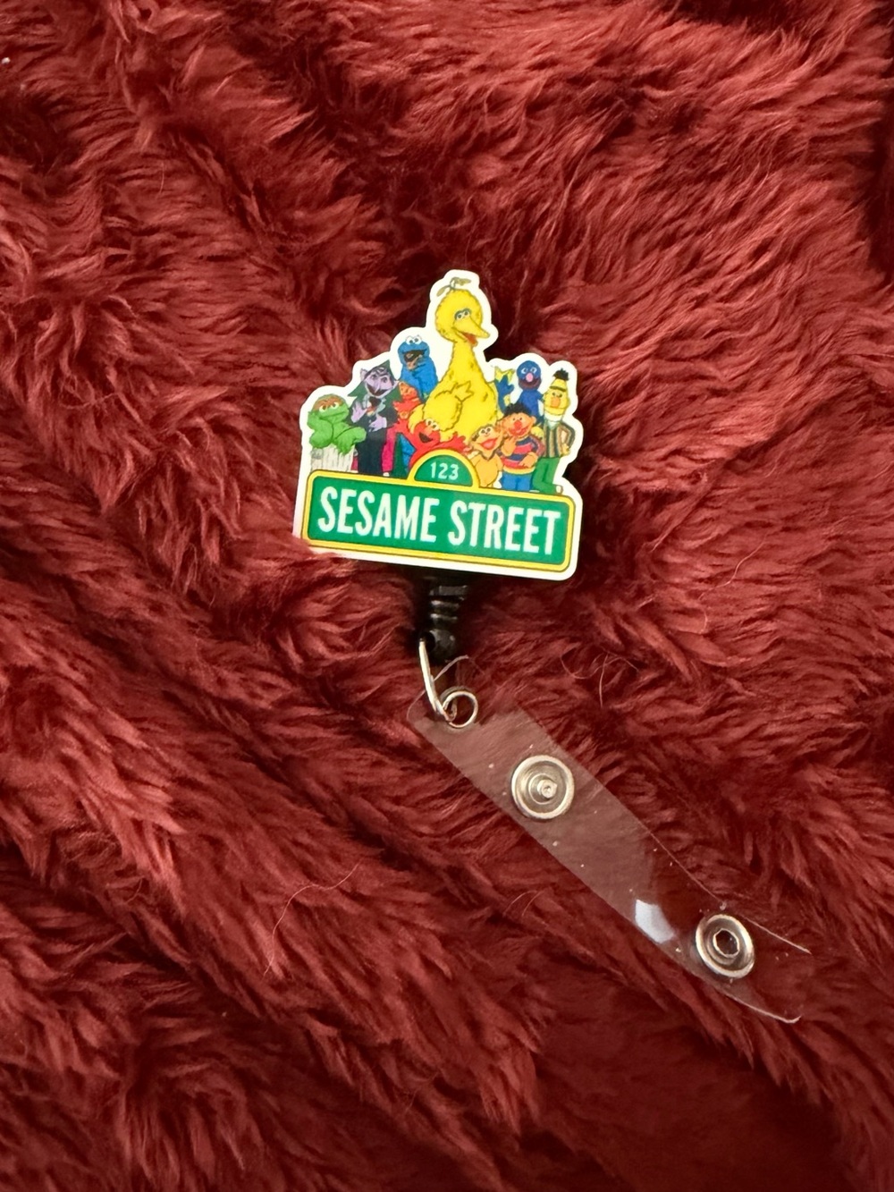 Sesame Street Multicolor Badge Reel Key & Card Holder